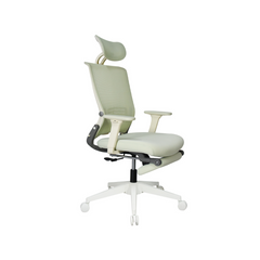 Foldable Ergonomic Office Chair with Footrest, High Back Computer Chair with 2D Headrest, Mesh Back, Sponge Seat, Adjustable Lumbar Support, 2D Armrest, Home Office Desk Chair