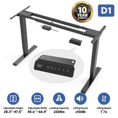 Electric Standing Desk Frame with Dual Motors-D1