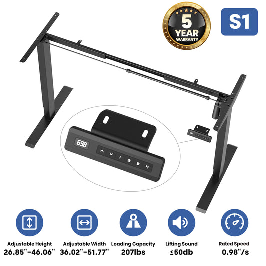 Electric Standing Desk Frame with Single Motors-S1